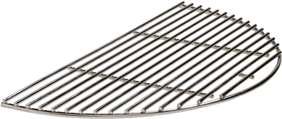 Kamado Big Joe One Half Moon Ss Cooking Grate Kjoegrhbig - 40 Half Round Grate Grill (719x466), Png Download