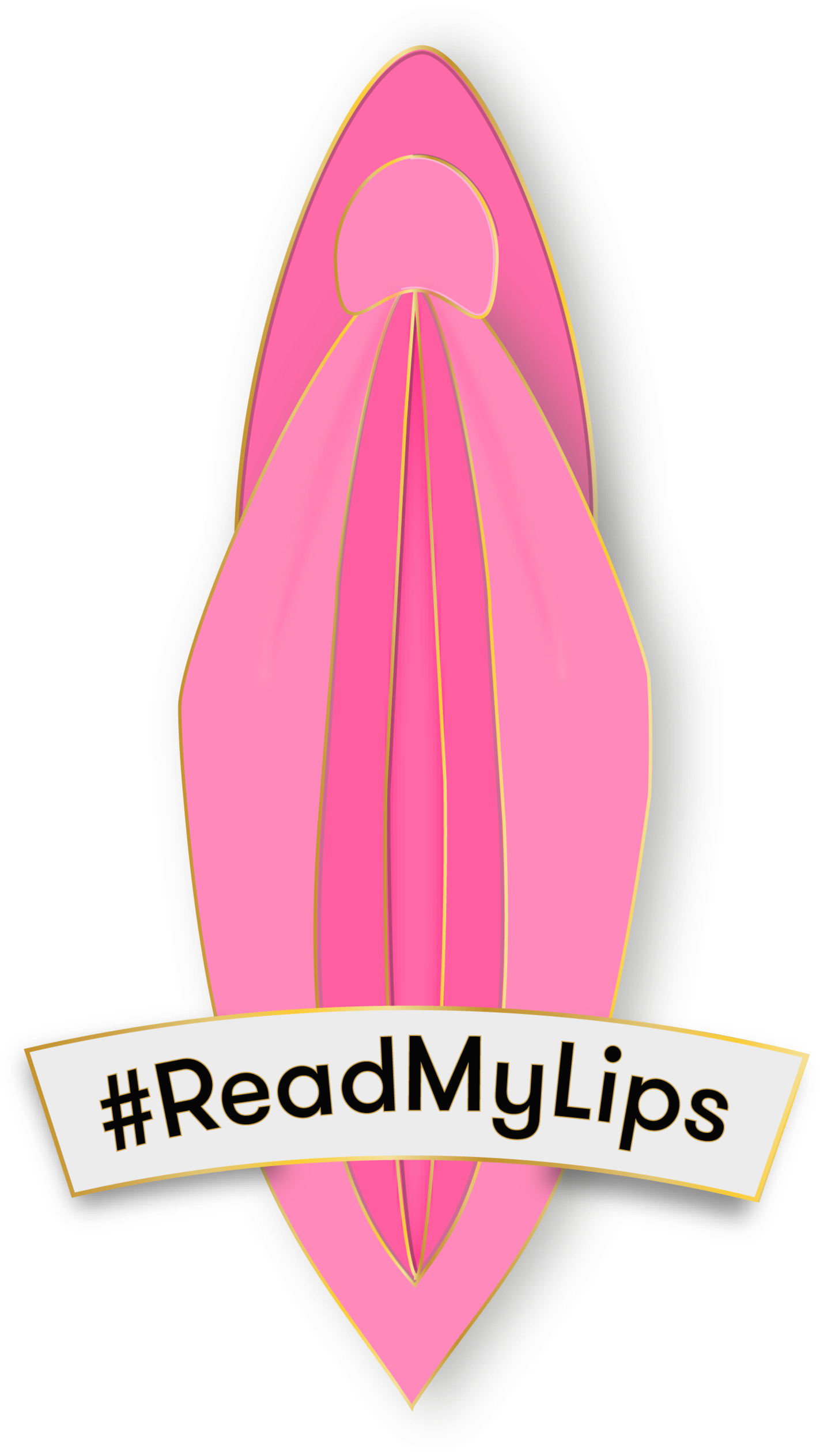 Pa Readmylips Vagina Pin Mailed To All Letter Writersp - Illustration (1600x2609), Png Download