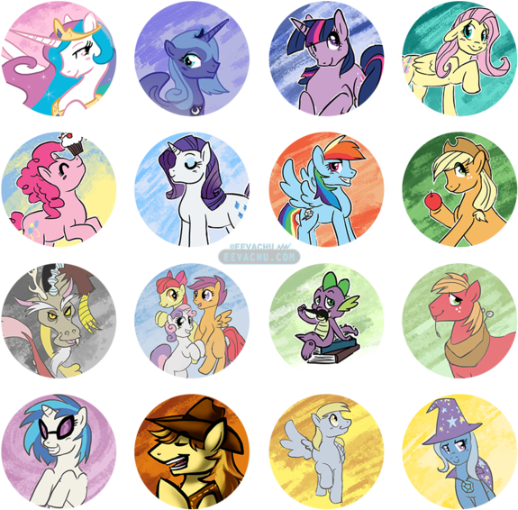 My Little Pony - My Little Pony Button (600x600), Png Download