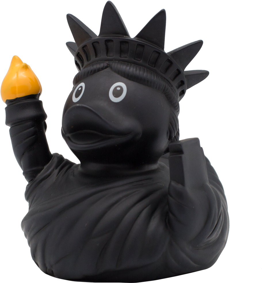 Lilalu Share Happiness Freedom Quietscheente Schwarz - Rubber Ducky (1117x1117), Png Download