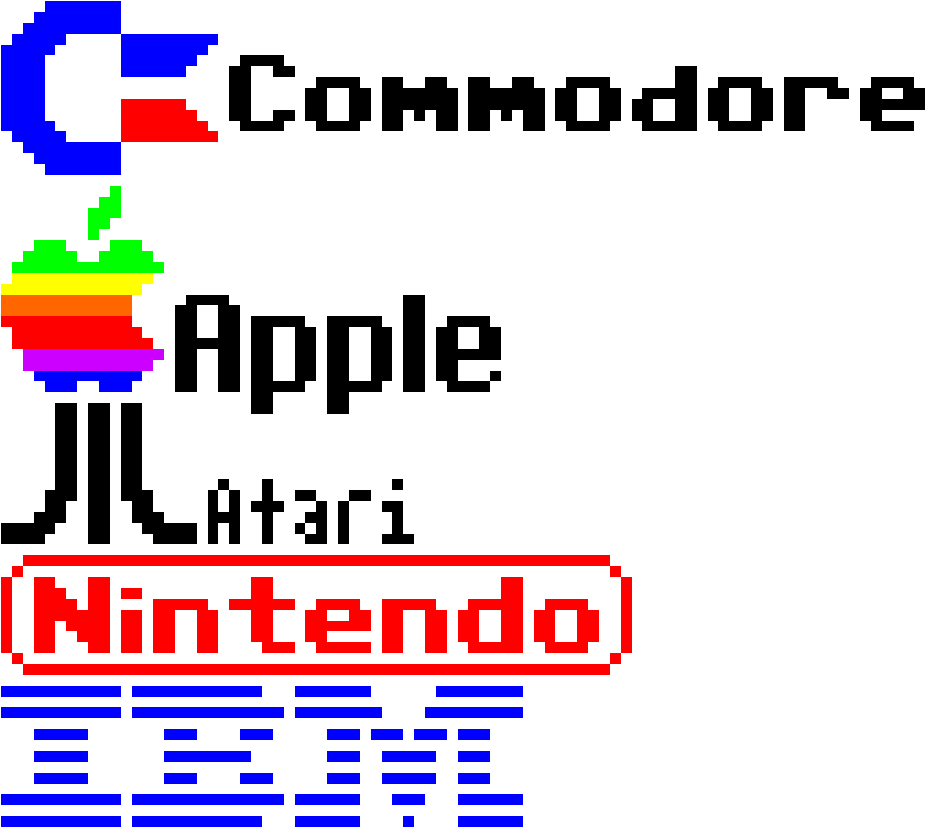8-bit Logos - Graphic Design (880x780), Png Download