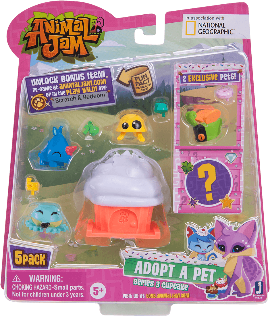 Adopt A Pet Cupcake 5pk - Animal Jam Play Wild Toys (1200x1200), Png Download