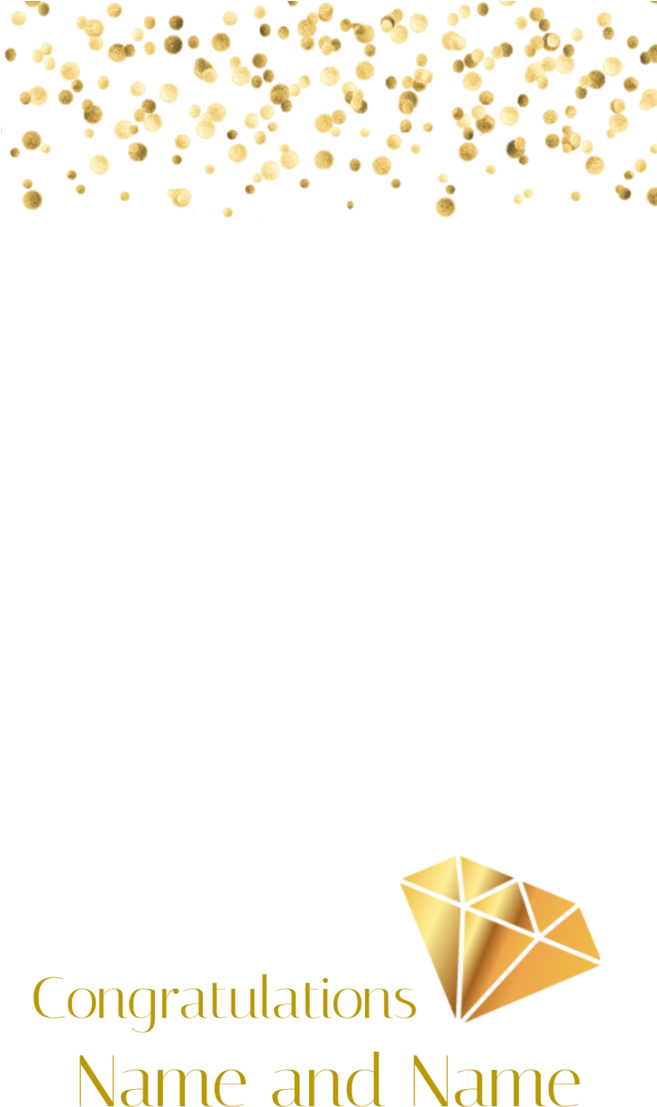 Fresh Snapchat Filter Template - Transparent Gold Confetti Background (728x1294), Png Download
