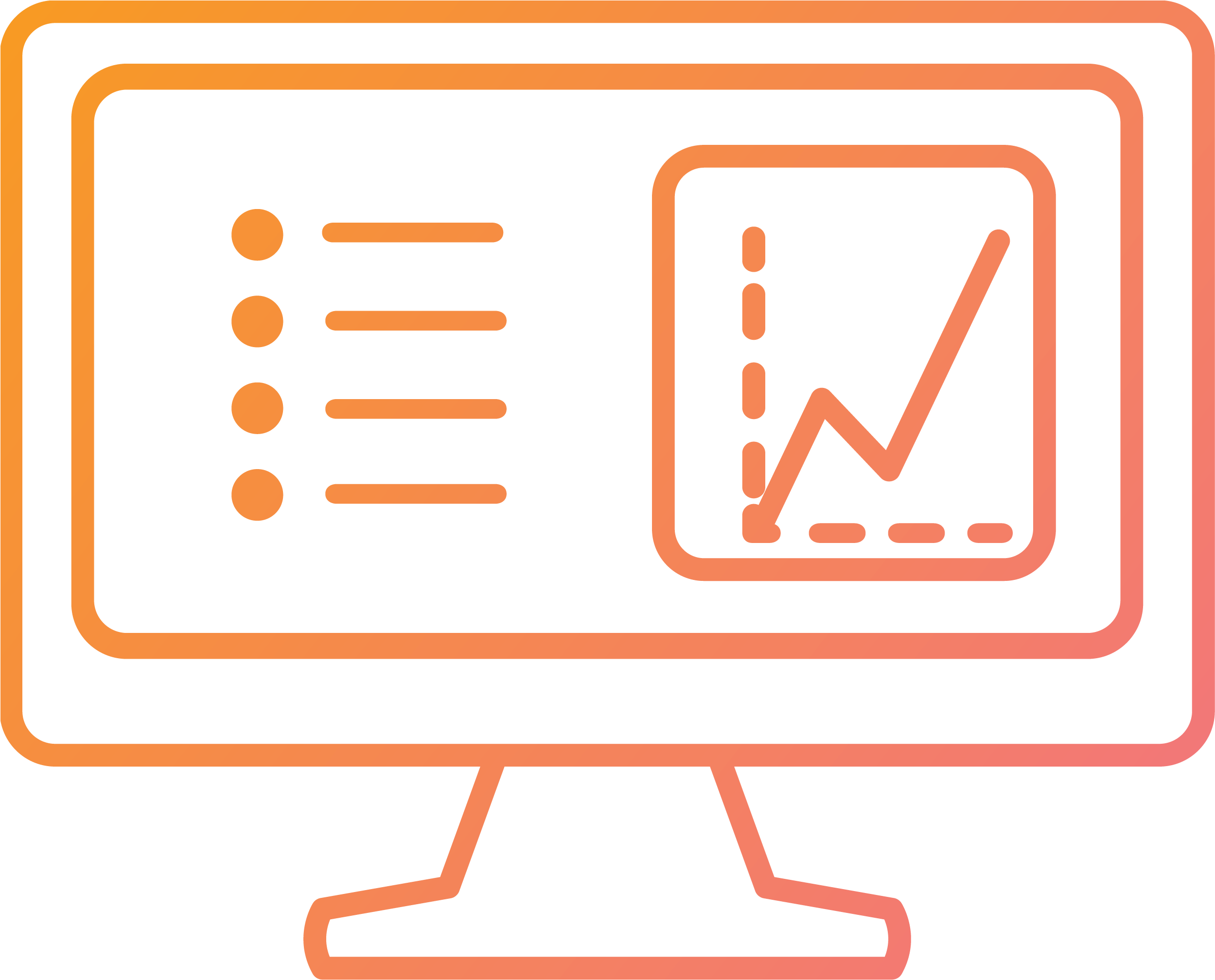 Executive Dashboard Icon Orange-pink (2500x2023), Png Download
