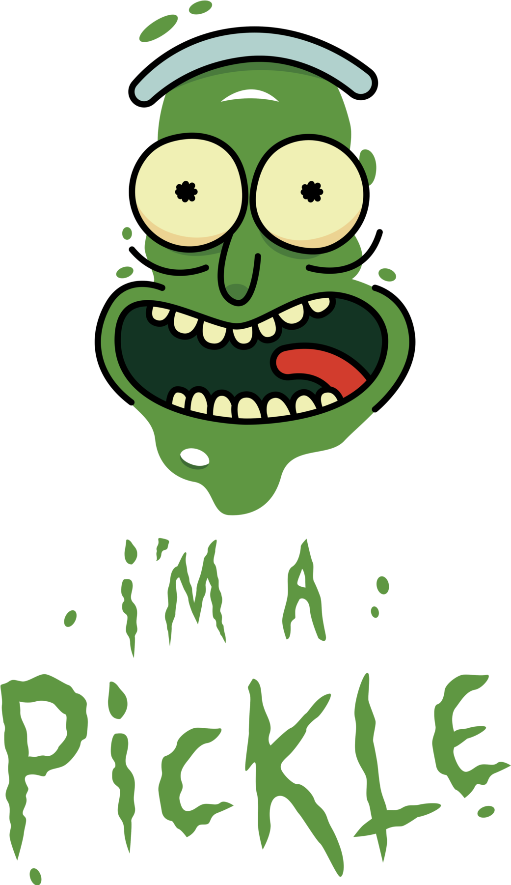Pickle Rick - Cartoon (1500x1800), Png Download