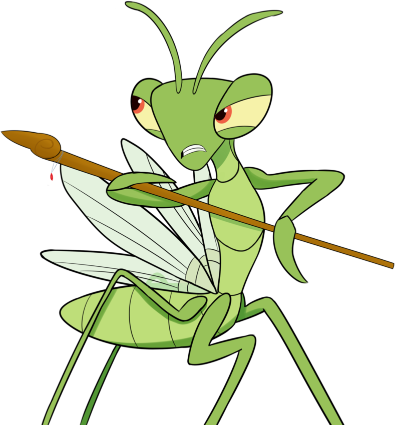 Praying Mantis Clipart Grasshopper - Cartoon (894x894), Png Download
