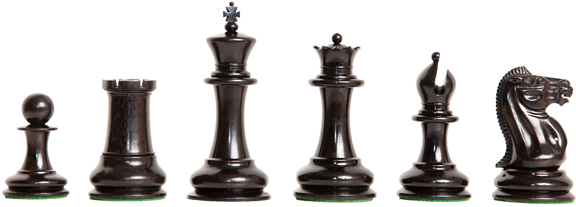Genuine Ebony & Antiqued Boxwood - Staunton Chess Pieces Since 1849 (1175x540), Png Download