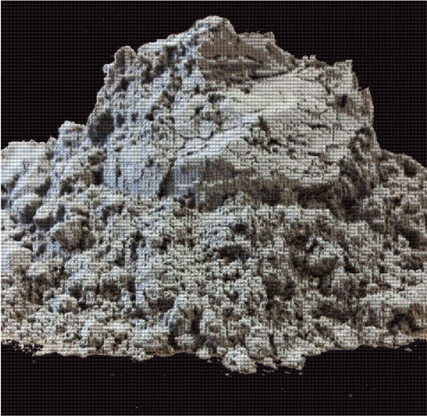 A Mosaic Of A Pile Of Dust Made Up Of Spider-mans - Pile Of Dust Spider Man (1080x860), Png Download