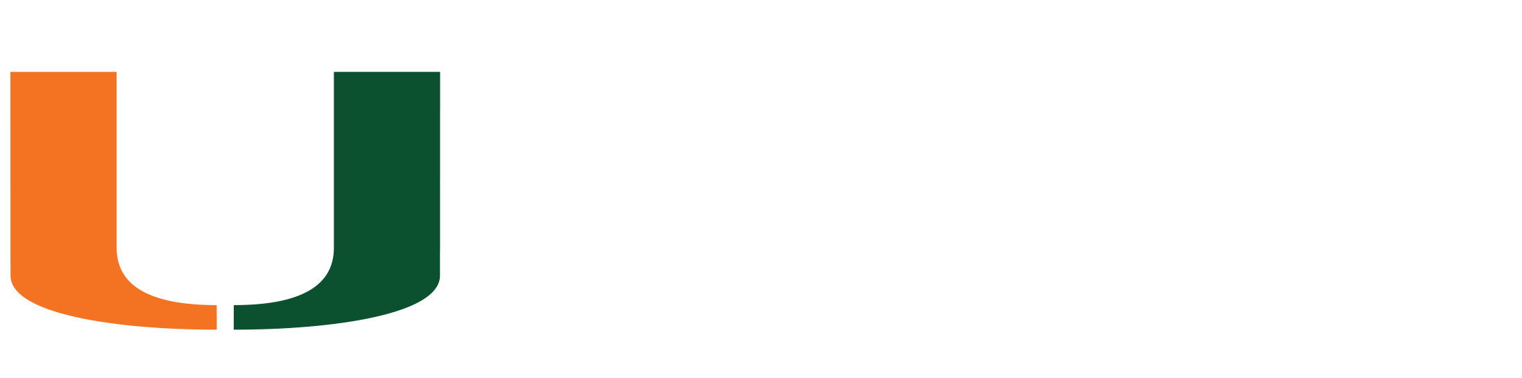 University Of Miami - Small University Of Miami Logo (2550x544), Png Download