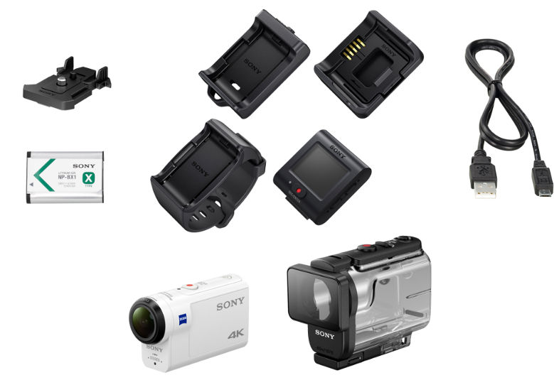 Sony 4k Action Camera Fdr X3000r With Live View Remote - Sony Fdr X3000 Mount (800x800), Png Download