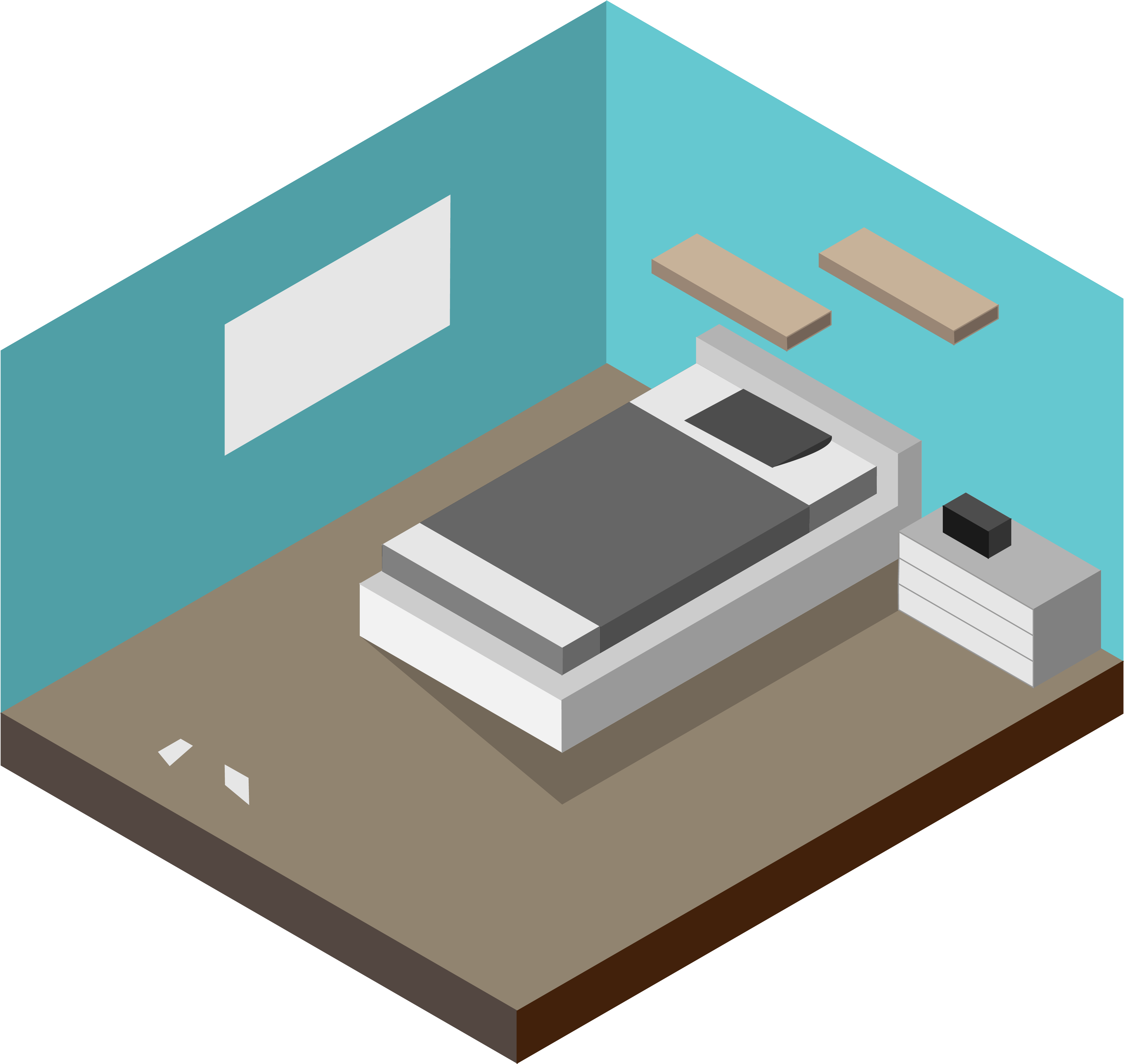 Isometric Environment- Rooms Izabela Balawender - Architecture (4046x3831), Png Download