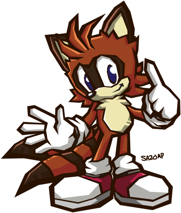 Sonic Battle Style By Thedragonsuperfan - Sonic Turbo Tanuki (718x844), Png Download