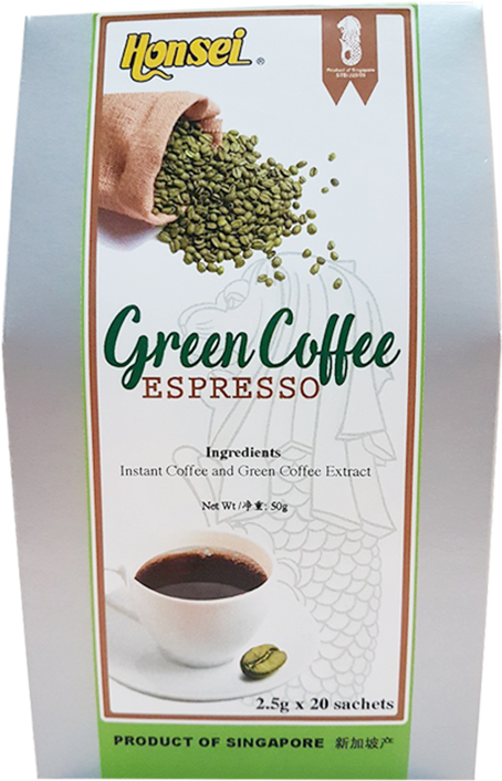 Honsei Green Espresso Coffee Instant Coffee Powder - Roasted Grain Beverage (1000x1000), Png Download