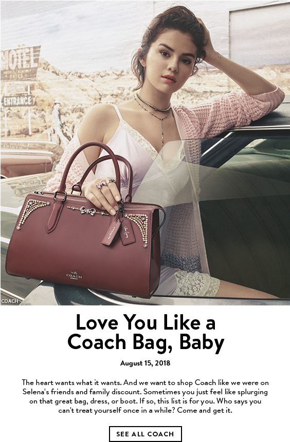 80d54596 E91a 40e8 8e3f 959b002571a3 - Selena Gomez And Coach (564x877), Png Download