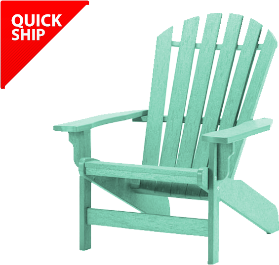 Seafoam Green Adirondack Chair (600x545), Png Download