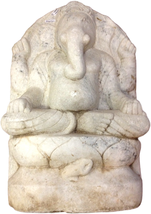 Antique Ganesh Ganpati Marble - Stone Carving (600x800), Png Download