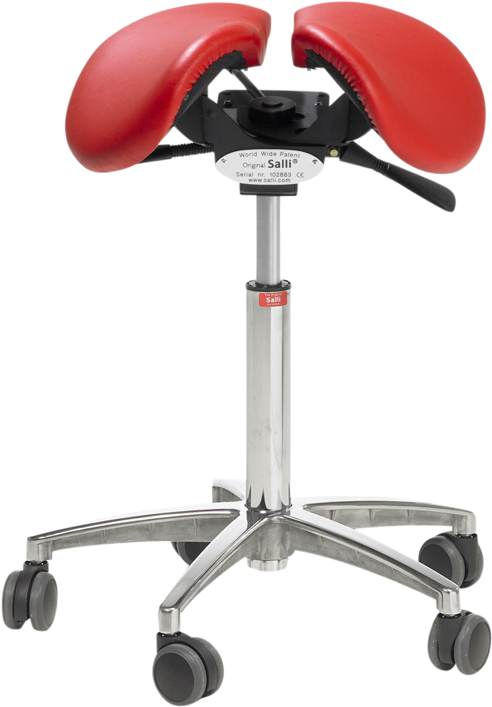 Front View Red - Split Saddle Chair (704x996), Png Download