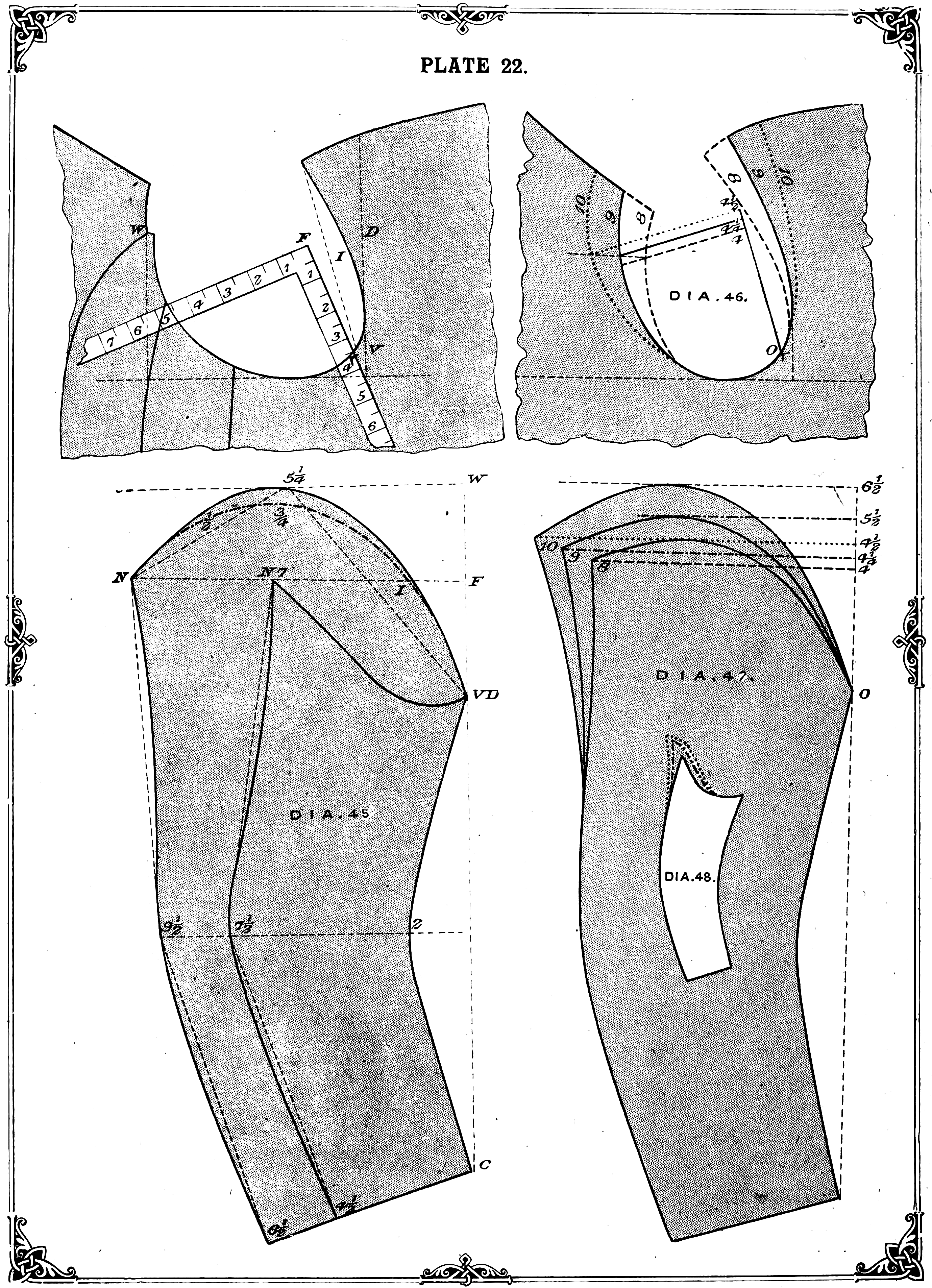 The Cutters' Practical Guide To The Cutting Of Ladies' - Drawing (2758x3811), Png Download
