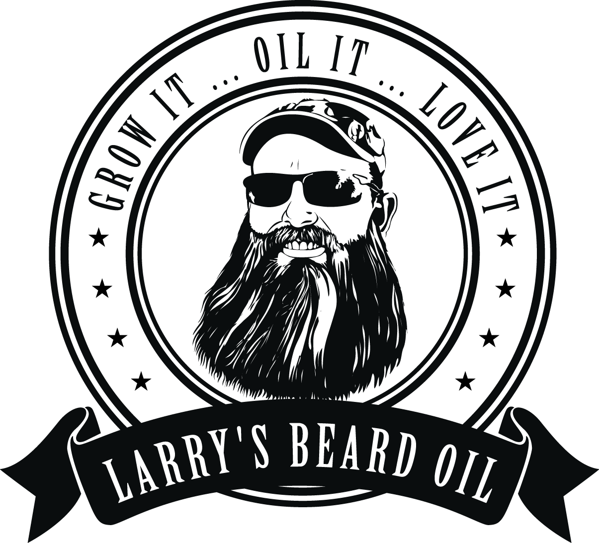 Larrys Beard Oil - Black Bear (1205x1093), Png Download