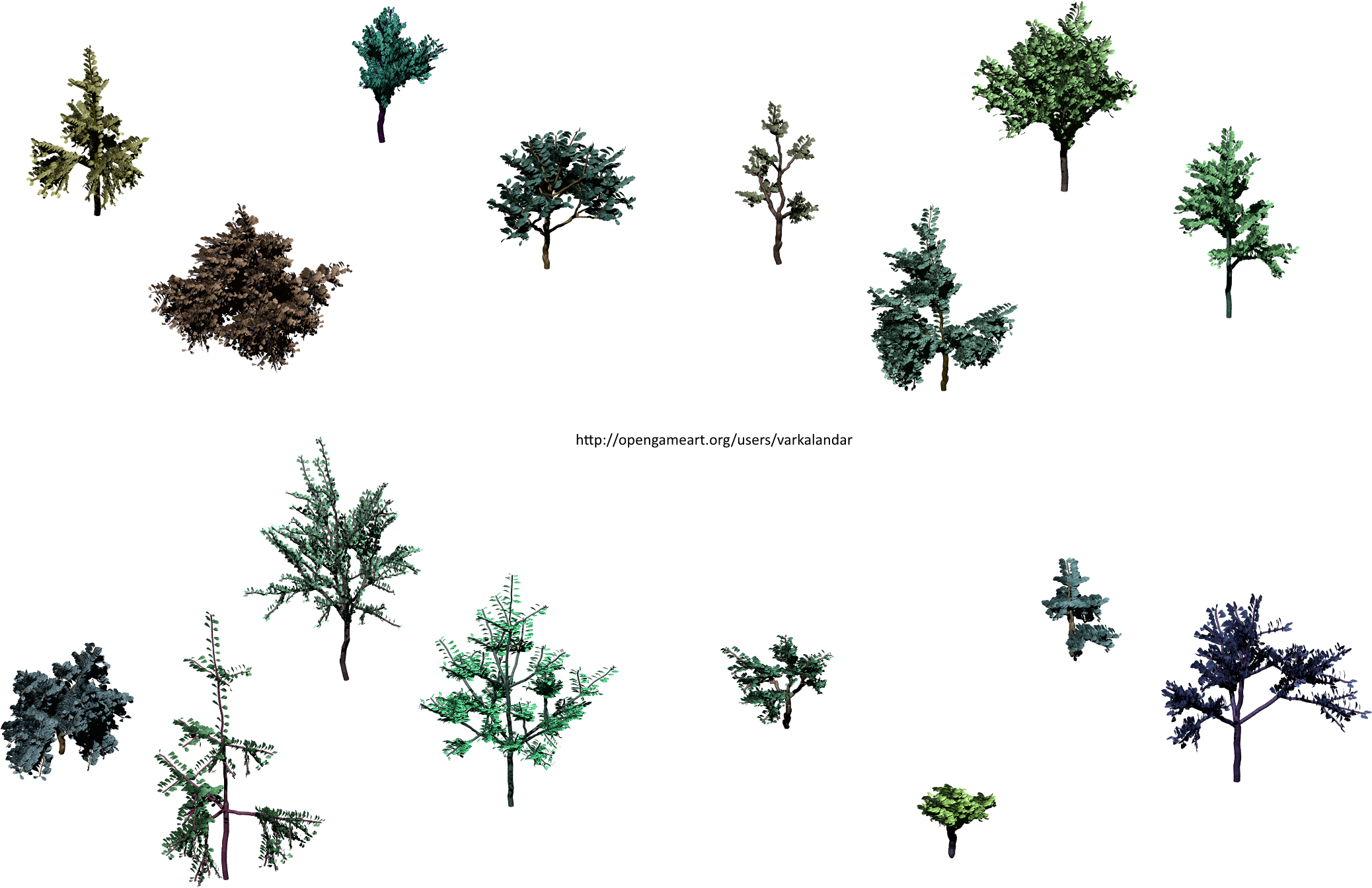 Hjm Small Trees 3 Alpha - Coconut (2400x1600), Png Download