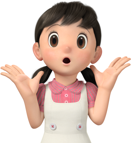 Doraemon 3d Png - Shizuka Minamoto (560x597), Png Download