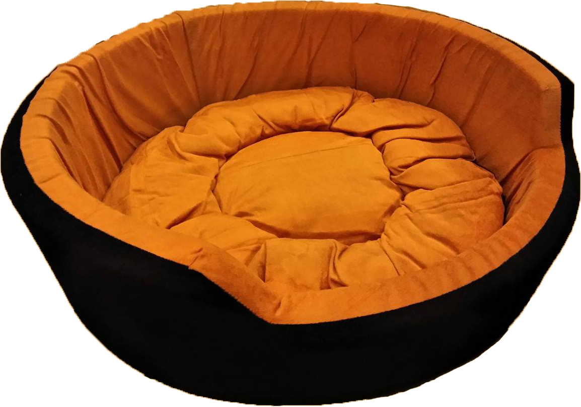 Buy Round Dog Bed Large In Golden Black Pgpet In Low - Sofa Bed (1154x808), Png Download
