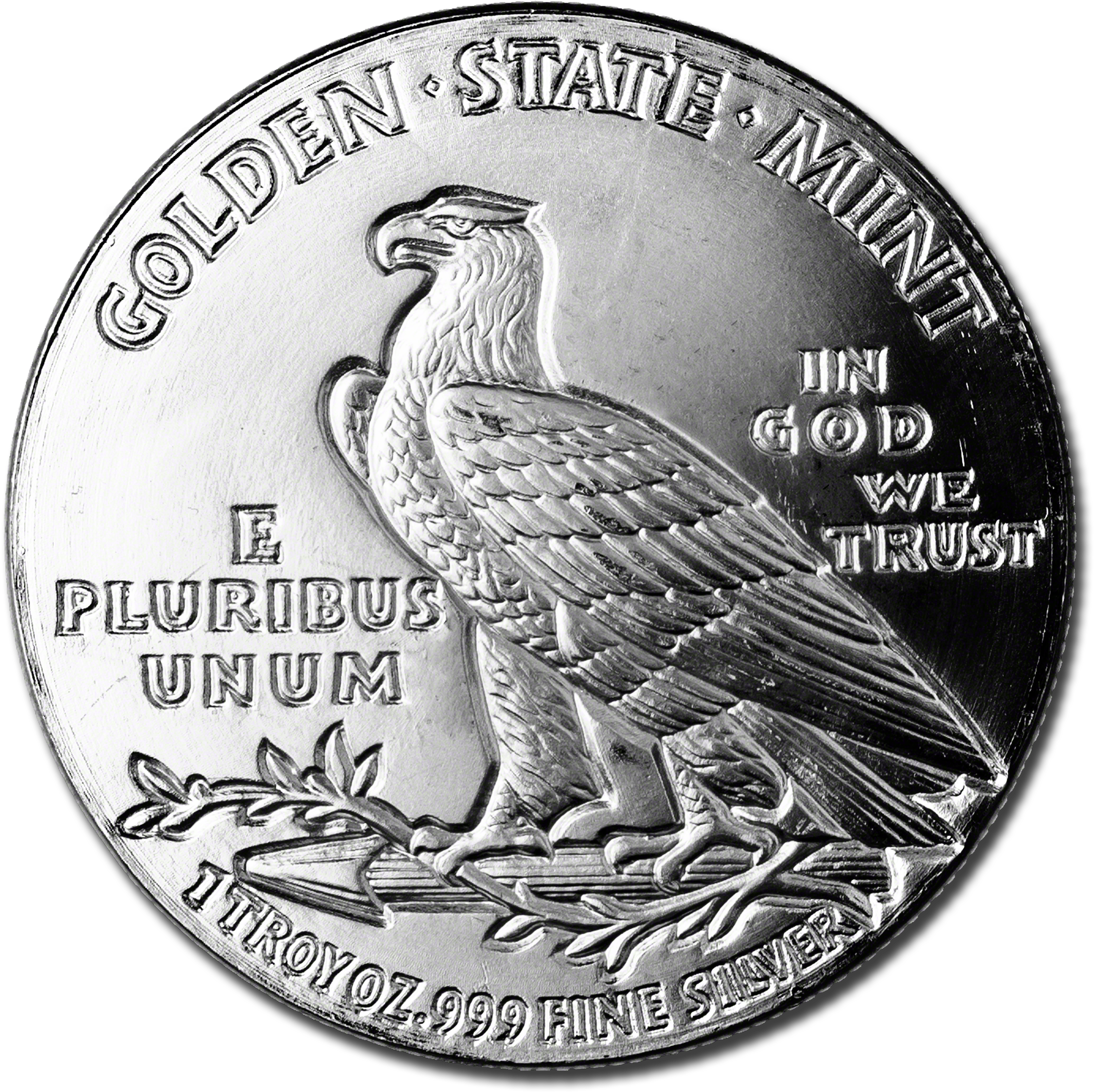 Incuse Indian Silver Round - Coin (2400x2400), Png Download