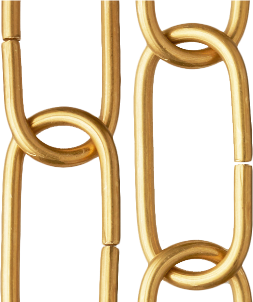 Raw Brass Chain Heavy Weight - Outdoor Furniture (600x600), Png Download