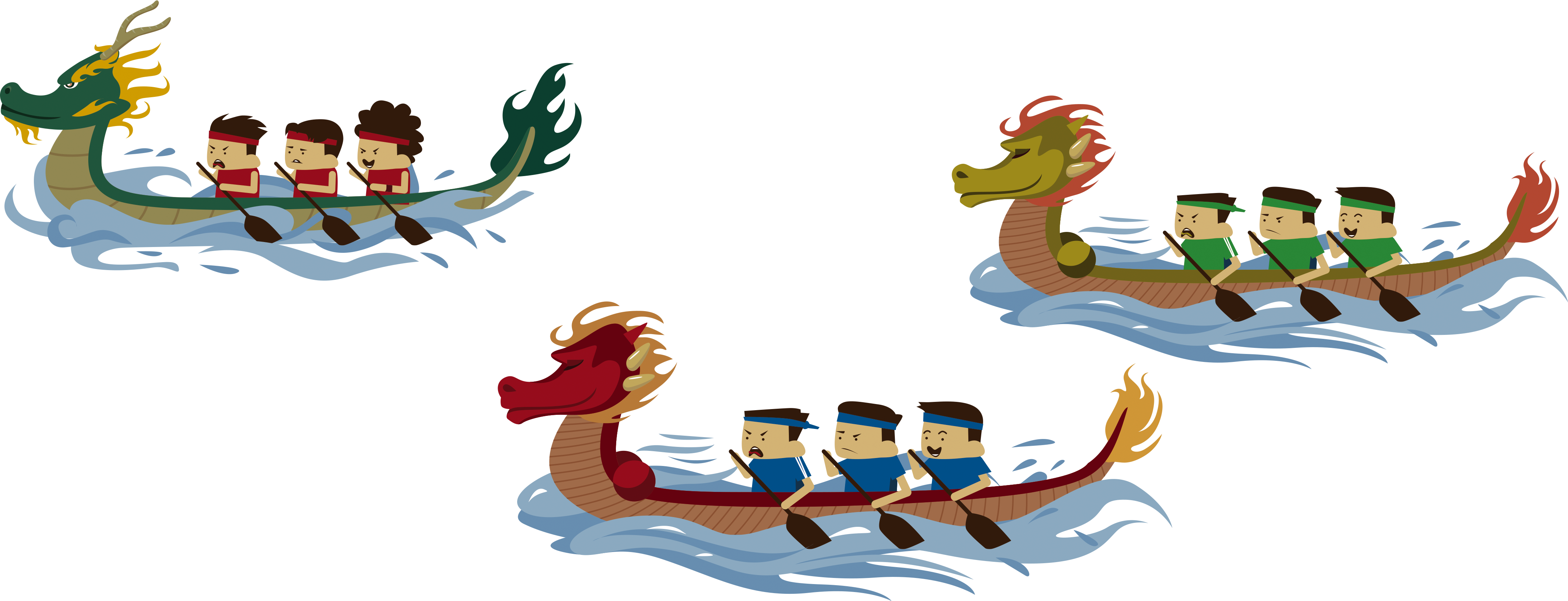 Download Dragon Boat Festival Png Image - Dragon Boat Cartoon PNG Image  with No Background 