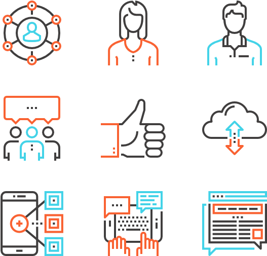 Social Media And Network (600x564), Png Download