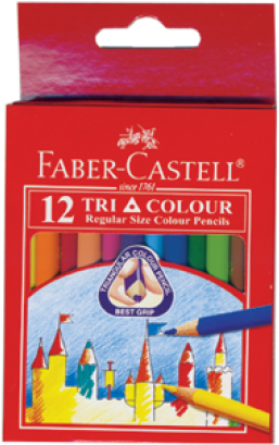 Faber Castell 12 Tri Colour Pencils (800x800), Png Download