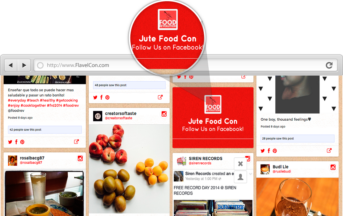 Social Media Hub Follow Tiles - Show Social Media Posts On Website (1110x700), Png Download