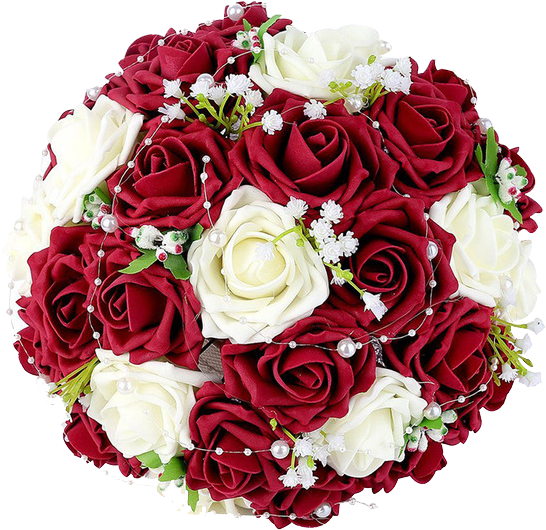 Free Download Red Valentine Bouquet Png Transparent - Red Roses Bouquet Wedding (640x640), Png Download