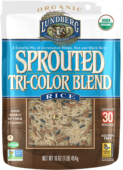 Lundberg Sprouted Tri Color Blend Rice - Lundberg Sprouted Rice (800x800), Png Download