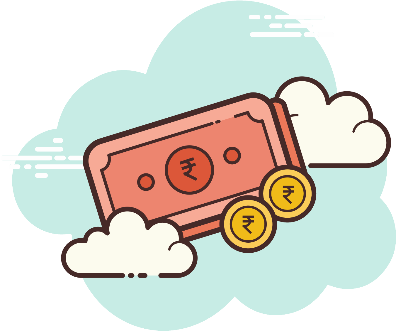 Associé À L'icône Roupie D& - Png Dollar Cartoon (1600x1600), Png Download