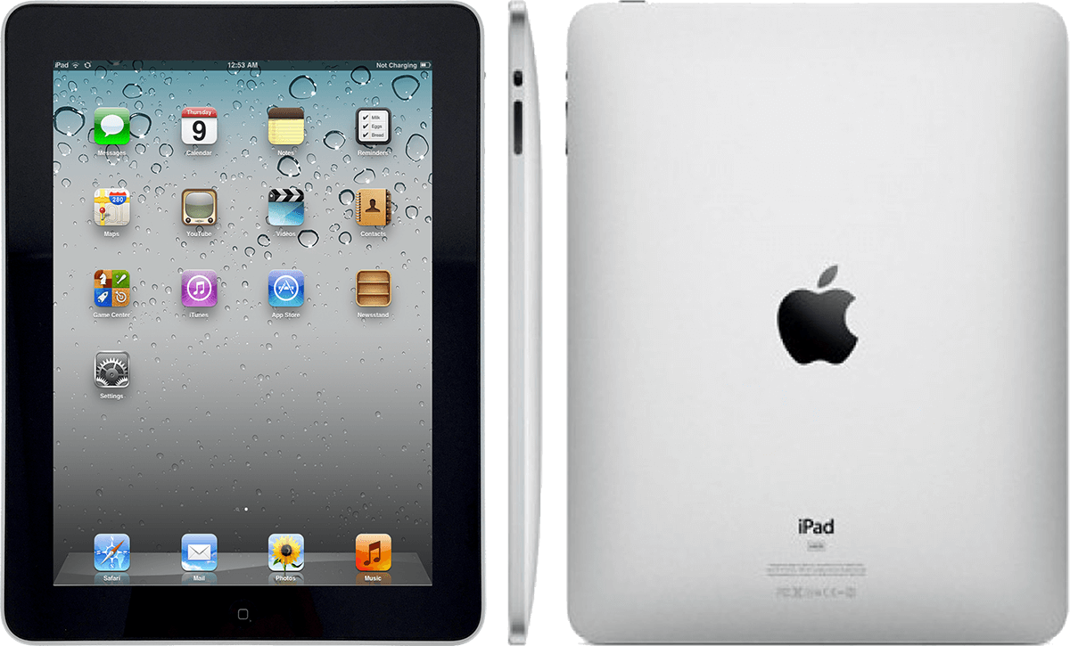Apple Orginal Ipad - Apple Ipad 1 (1200x725), Png Download