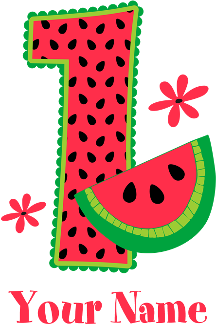 Watermelon 1st Birthday Ornament - First Birthday Melon (700x700), Png Download