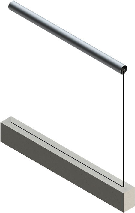 Embedded Railing Glass - Architecture (1080x720), Png Download