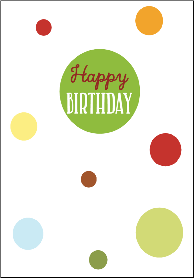 Happy Circles Birthday Set Backofcard (1000x1429), Png Download