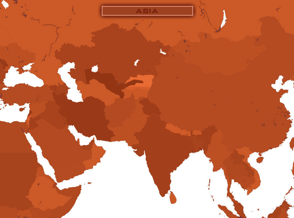 Asia - Russia - Travel Advisory Europe Map (973x724), Png Download
