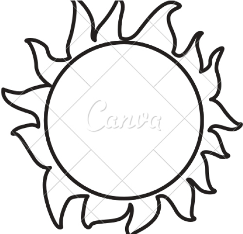 Drawn Sun Symbol - Circle - Free Transparent PNG Download - PNGkey