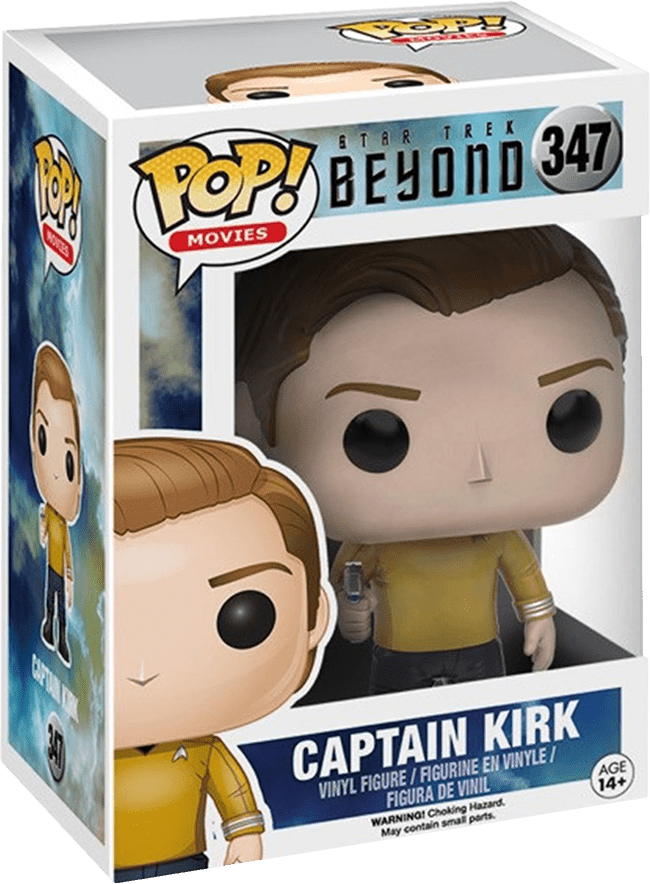 Funko Pop Movies Star Trek Beyond Captain Kirk - Star Trek Funko Pop (650x884), Png Download