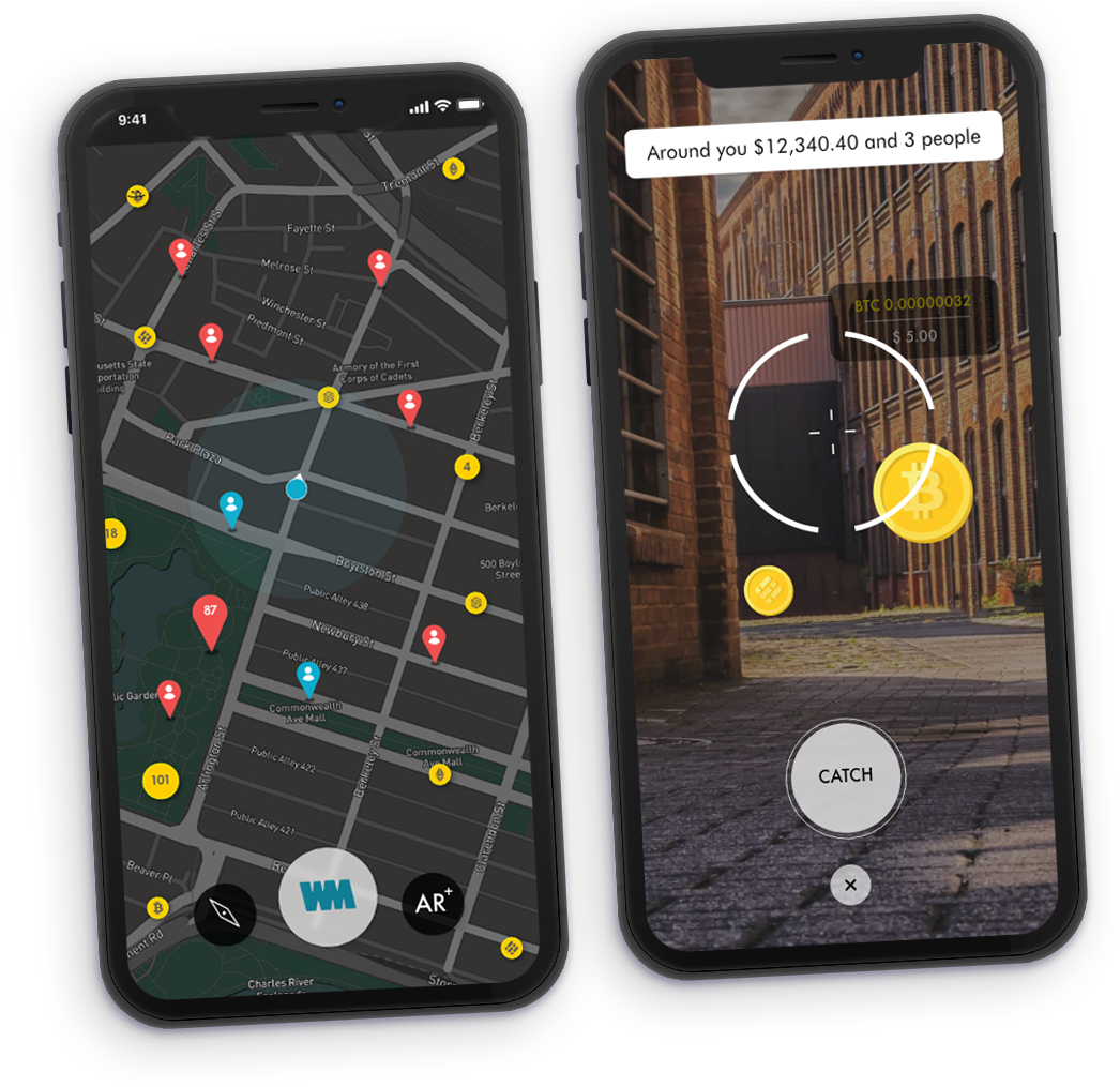 Catch Cryptocurrency Tokens Scattered Around Your City - Iphone (1258x1028), Png Download