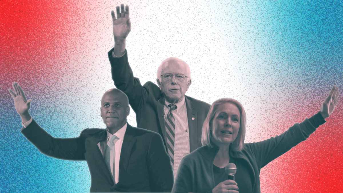 Cory Booker, Bernie Sanders, Kirsten Gillibrand - Event (1200x675), Png Download