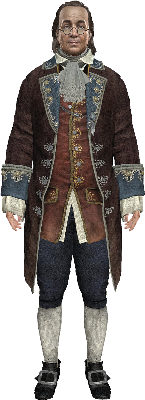 Benjamin Franklin Png - Cosplay (629x1485), Png Download