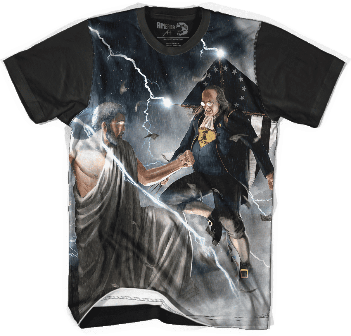 Zeus Ben Franklin Vs - Ben Franklin Vs Zeus (1200x1200), Png Download