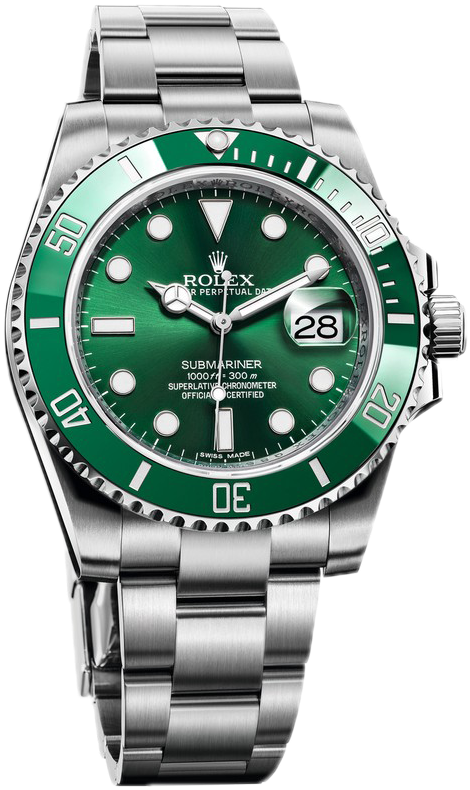 Stainless Steel Rolex Submariner Date 116610lv - Rolex Sea Dweller Green (523x857), Png Download