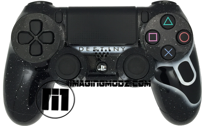 White Ps3 Controller With Blue Buttons - Game Controller (800x519), Png Download