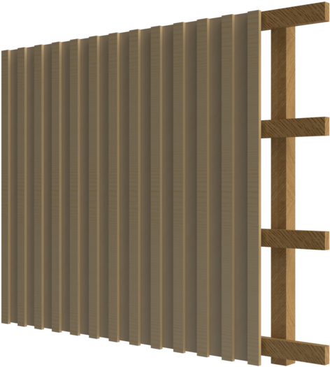 Timber Fence Render- Acoustic Barrier Render 2 - Wood (1000x763), Png Download