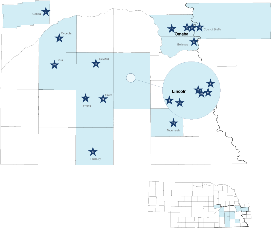Healthcare Facilities That Rely On Nebraska Community - Diagram (1000x918), Png Download